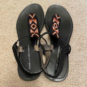 Diane von Furstenberg sandals, size 7, made in Brazil, beautiful condition